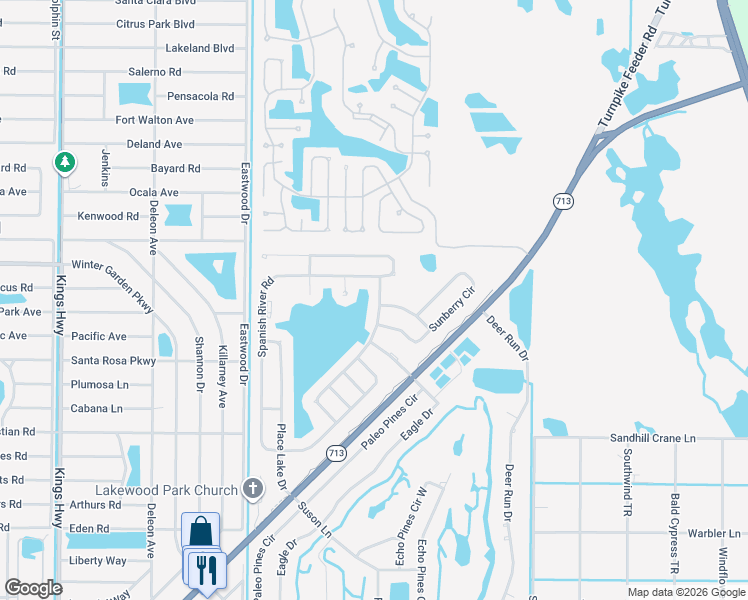 map of restaurants, bars, coffee shops, grocery stores, and more near 6016 Santa Margarito Drive in Fort Pierce