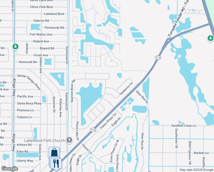 map of restaurants, bars, coffee shops, grocery stores, and more near 5746 Sterling Lake Drive in Fort Pierce