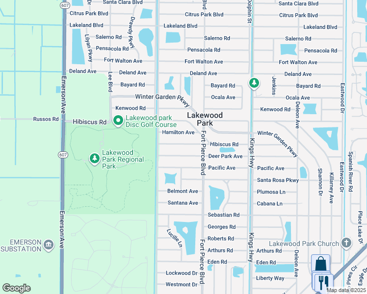 map of restaurants, bars, coffee shops, grocery stores, and more near 7805 Holopaw Avenue in Fort Pierce