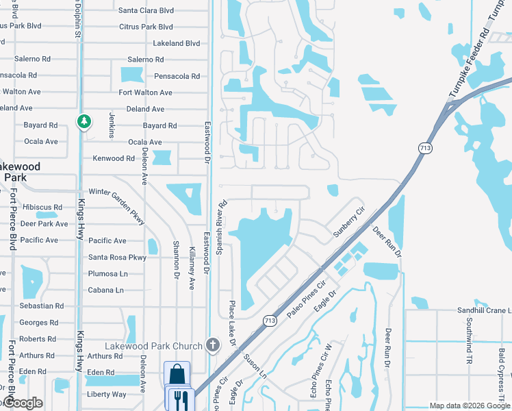 map of restaurants, bars, coffee shops, grocery stores, and more near 5914 Nicole Lane in Fort Pierce