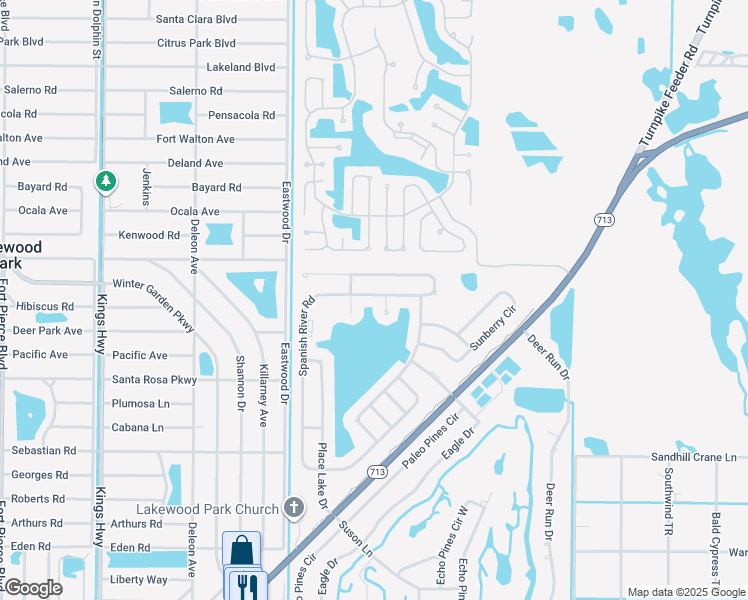 map of restaurants, bars, coffee shops, grocery stores, and more near 5916 Spanish River Road in Fort Pierce