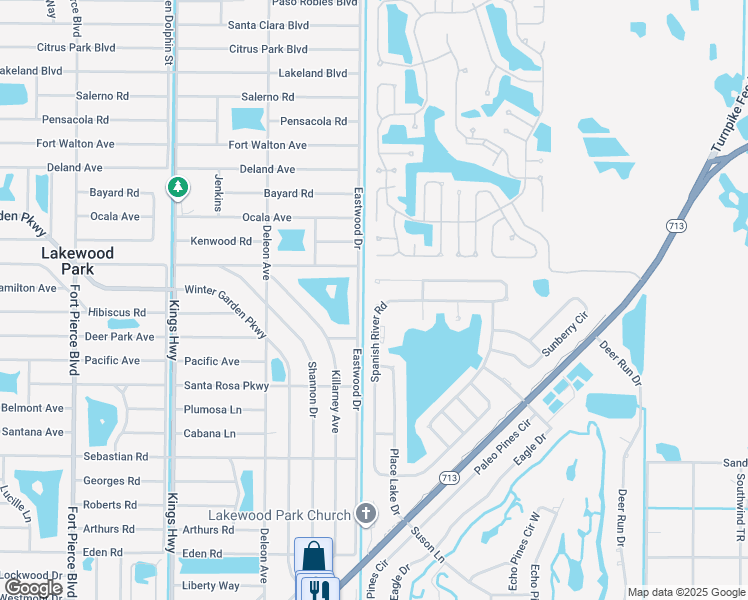 map of restaurants, bars, coffee shops, grocery stores, and more near 5761 Spanish River Road in Fort Pierce
