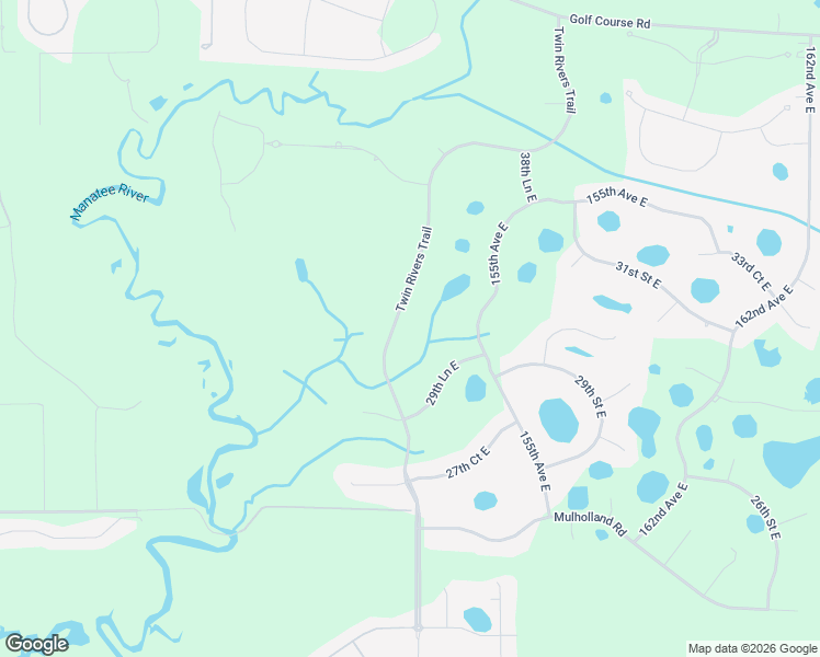 map of restaurants, bars, coffee shops, grocery stores, and more near 3306 Twin Rivers Trail in Parrish