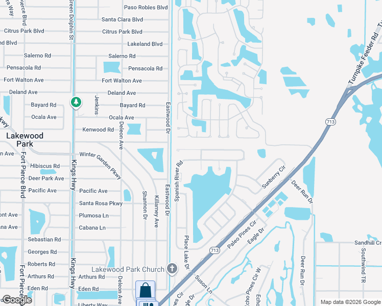 map of restaurants, bars, coffee shops, grocery stores, and more near 5828 Spanish River Road in Fort Pierce