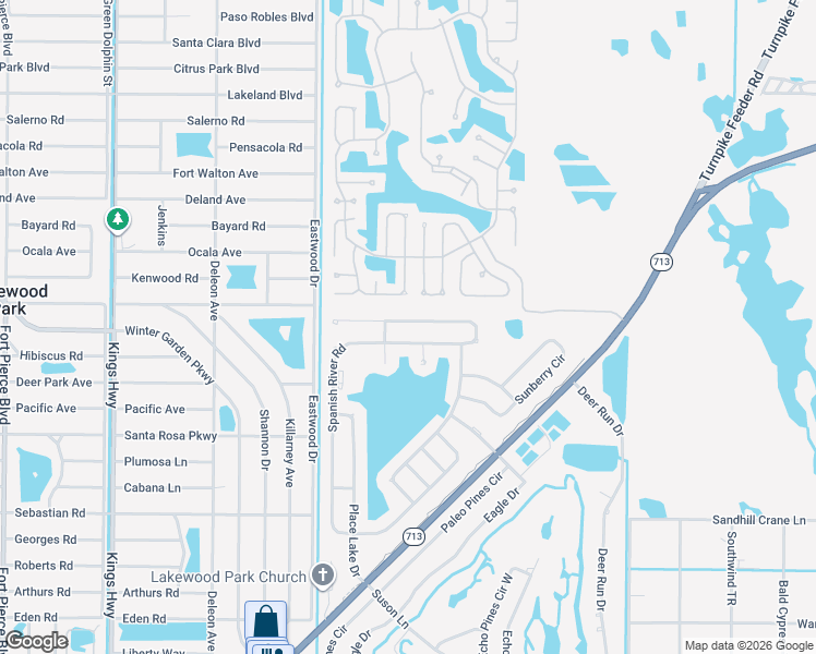 map of restaurants, bars, coffee shops, grocery stores, and more near 5916 Spanish River Road in Fort Pierce