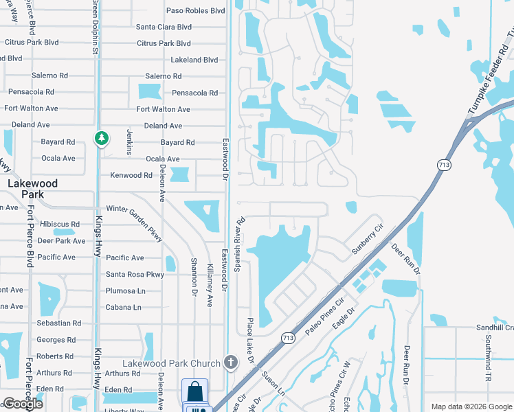map of restaurants, bars, coffee shops, grocery stores, and more near 5828 Spanish River Road in Fort Pierce