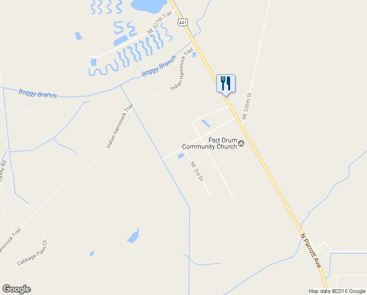 map of restaurants, bars, coffee shops, grocery stores, and more near Northeast 325th Trail in Okeechobee County