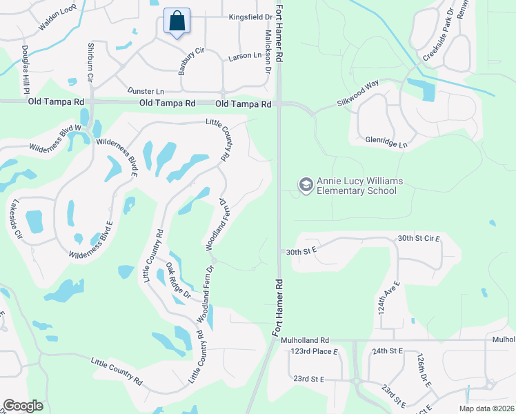 map of restaurants, bars, coffee shops, grocery stores, and more near 3201 Fort Hamer Road in Parrish