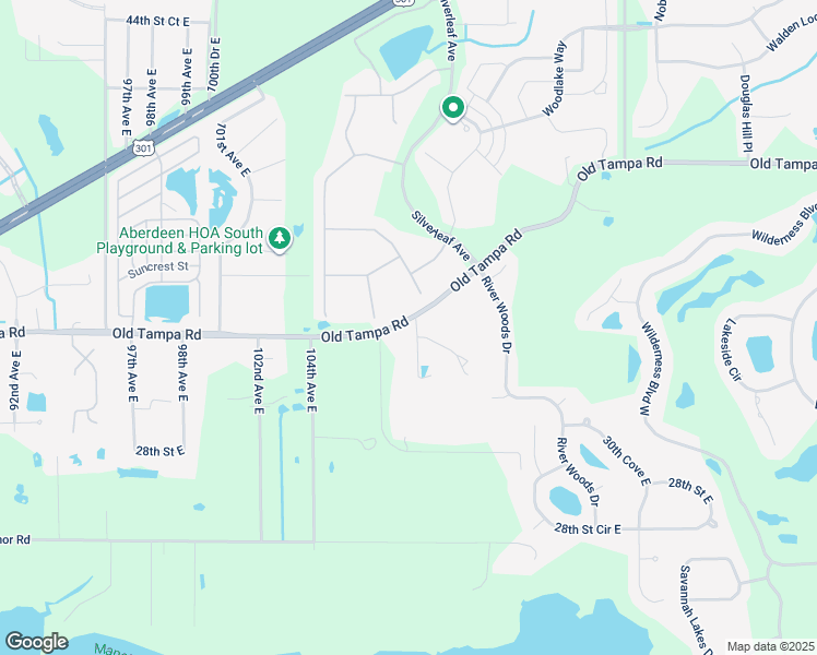 map of restaurants, bars, coffee shops, grocery stores, and more near 10707 Old Tampa Road in Parrish