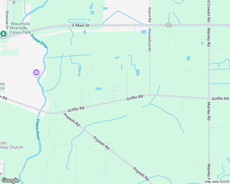 map of restaurants, bars, coffee shops, grocery stores, and more near 940 Fernleaf Drive in Wauchula