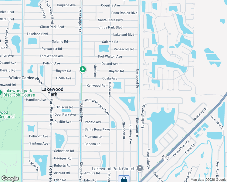 map of restaurants, bars, coffee shops, grocery stores, and more near 6002 Deleon Avenue in Fort Pierce