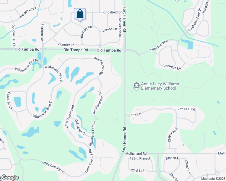 map of restaurants, bars, coffee shops, grocery stores, and more near 3201 Fort Hamer Road in Parrish