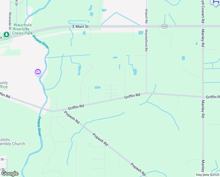 map of restaurants, bars, coffee shops, grocery stores, and more near 940 Fernleaf Drive in Wauchula