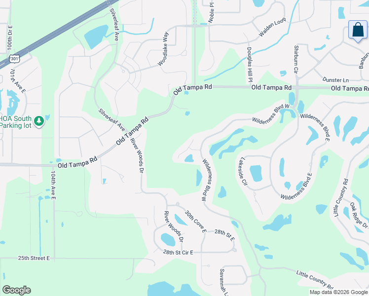 map of restaurants, bars, coffee shops, grocery stores, and more near 3436 Brookridge Lane in Parrish
