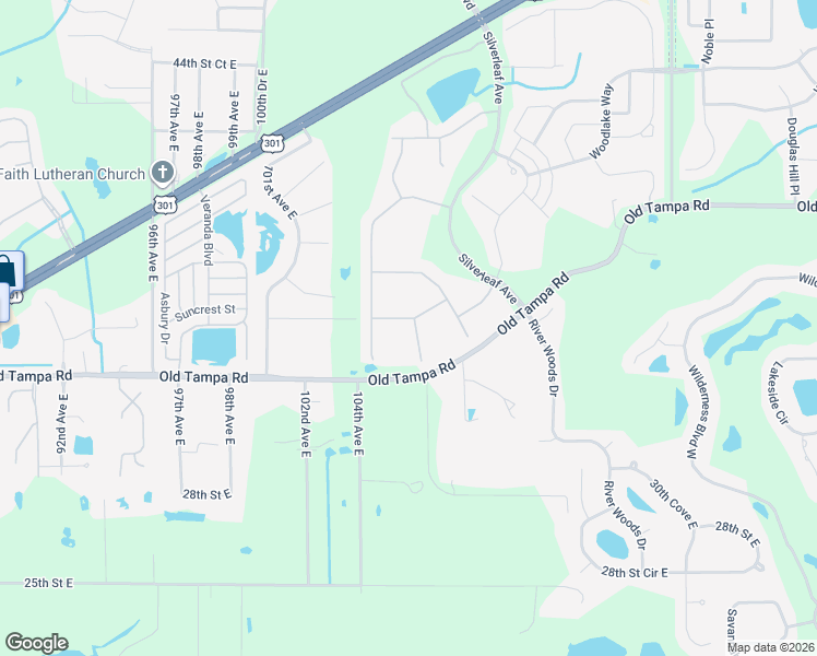 map of restaurants, bars, coffee shops, grocery stores, and more near 10419 Morning Marsh Lane in Parrish