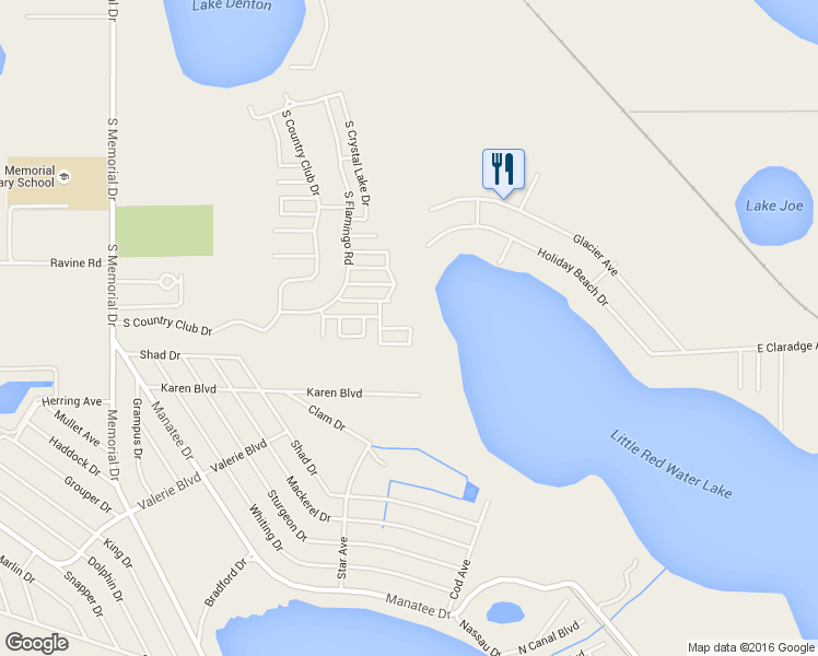 map of restaurants, bars, coffee shops, grocery stores, and more near East Ridley Way in Avon Park