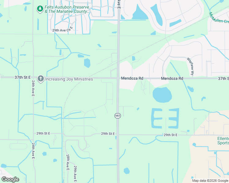 map of restaurants, bars, coffee shops, grocery stores, and more near 3518 36th Avenue East in Palmetto