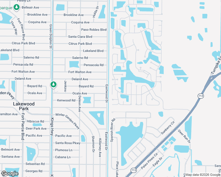 map of restaurants, bars, coffee shops, grocery stores, and more near 6 Rio De Palmas in Fort Pierce