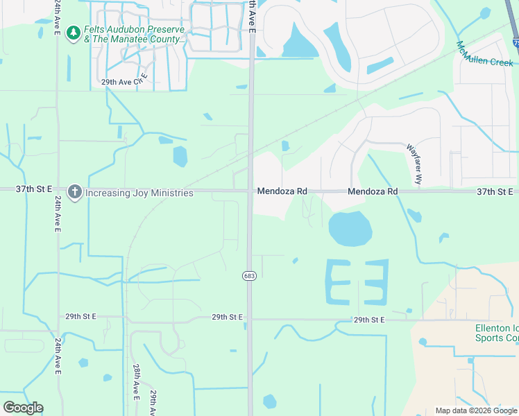 map of restaurants, bars, coffee shops, grocery stores, and more near 3518 36th Avenue East in Palmetto
