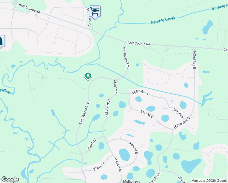 map of restaurants, bars, coffee shops, grocery stores, and more near 3707 155th Ave E in Manatee