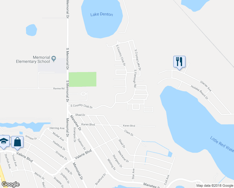 map of restaurants, bars, coffee shops, grocery stores, and more near 3127 South Country Club Drive in Avon Park