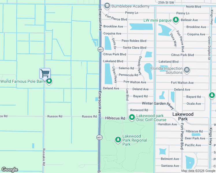 map of restaurants, bars, coffee shops, grocery stores, and more near 8706 Deland Avenue in Fort Pierce