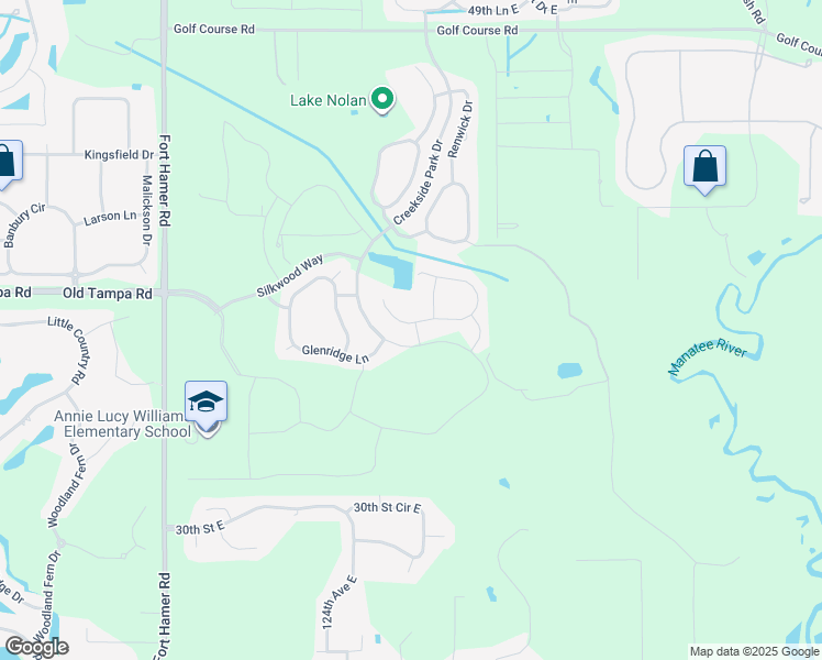 map of restaurants, bars, coffee shops, grocery stores, and more near 12543 Wheatgrass Court in Parrish