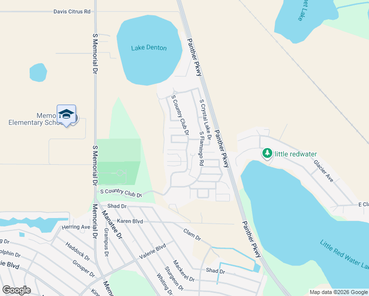 map of restaurants, bars, coffee shops, grocery stores, and more near 2836 South Country Club Drive in Avon Park