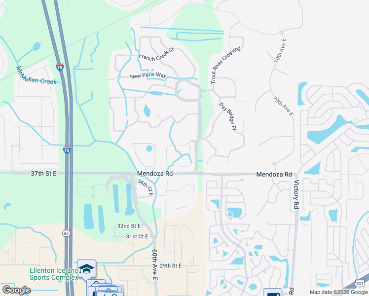 map of restaurants, bars, coffee shops, grocery stores, and more near 6351 Rock Creek Circle in Ellenton