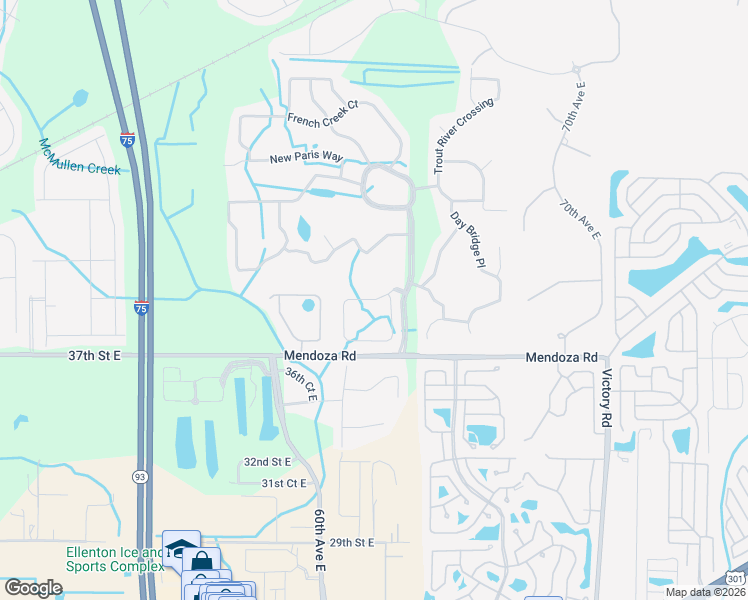 map of restaurants, bars, coffee shops, grocery stores, and more near 6342 Rock Creek Circle in Ellenton