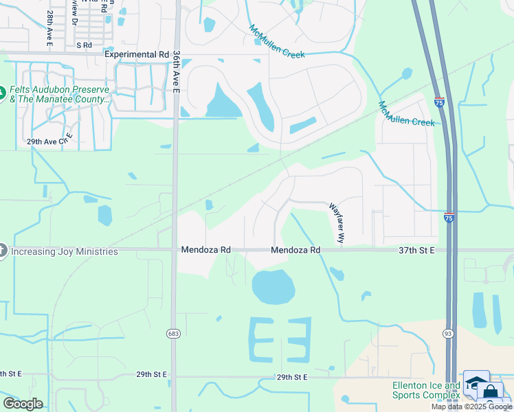 map of restaurants, bars, coffee shops, grocery stores, and more near 4065 Lindever Lane in Palmetto