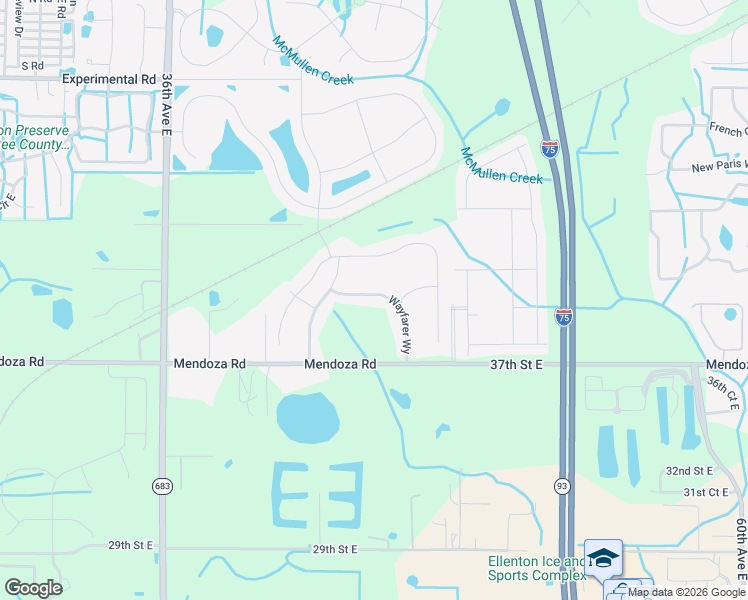 map of restaurants, bars, coffee shops, grocery stores, and more near 4027 Wayfarer Way in Palmetto