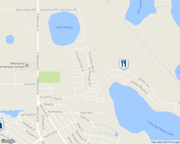 map of restaurants, bars, coffee shops, grocery stores, and more near 2800 South Flamingo Road in Avon Park