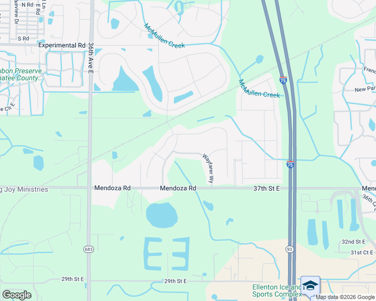 map of restaurants, bars, coffee shops, grocery stores, and more near 4034 Wayfarer Way in Palmetto