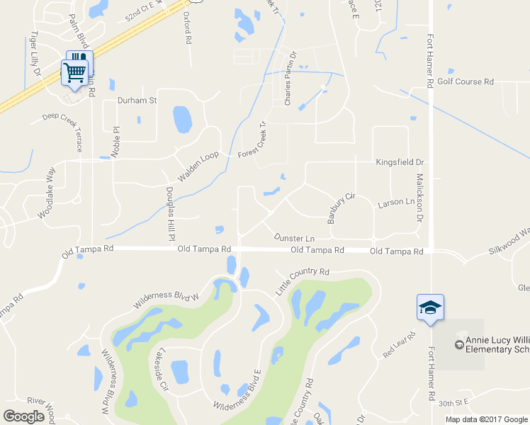 map of restaurants, bars, coffee shops, grocery stores, and more near 4037 Kingsfield Drive in Parrish
