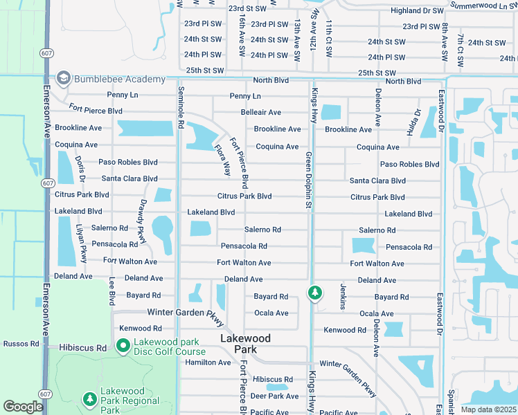 map of restaurants, bars, coffee shops, grocery stores, and more near 7602 Lakeland Boulevard in Fort Pierce