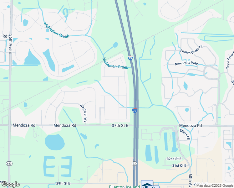map of restaurants, bars, coffee shops, grocery stores, and more near 5018 Willow Preserve Way in Palmetto