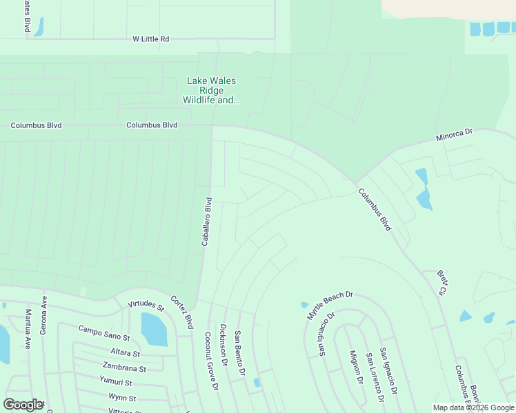 map of restaurants, bars, coffee shops, grocery stores, and more near 6545 Holden Road in Sebring