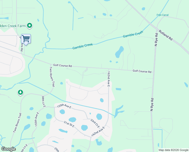 map of restaurants, bars, coffee shops, grocery stores, and more near 16005 42nd Glen East in Duette