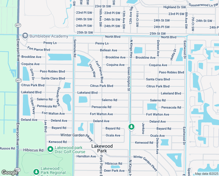 map of restaurants, bars, coffee shops, grocery stores, and more near 7602 Lakeland Boulevard in Fort Pierce