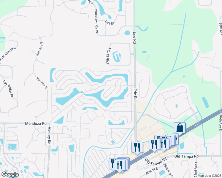 map of restaurants, bars, coffee shops, grocery stores, and more near 8016 Lakeshore Drive in Ellenton