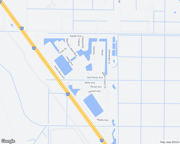 map of restaurants, bars, coffee shops, grocery stores, and more near 14348 Azucena Court in Fort Pierce