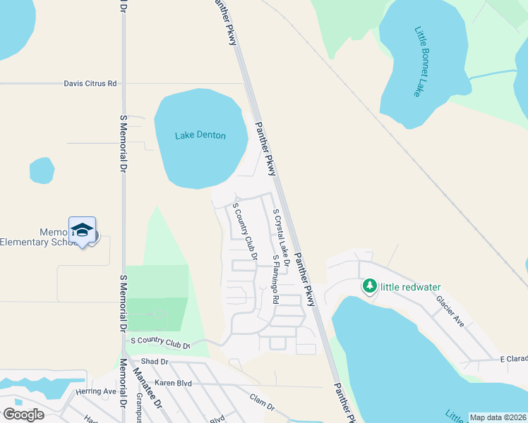 map of restaurants, bars, coffee shops, grocery stores, and more near 2518 South Flamingo Road in Avon Park