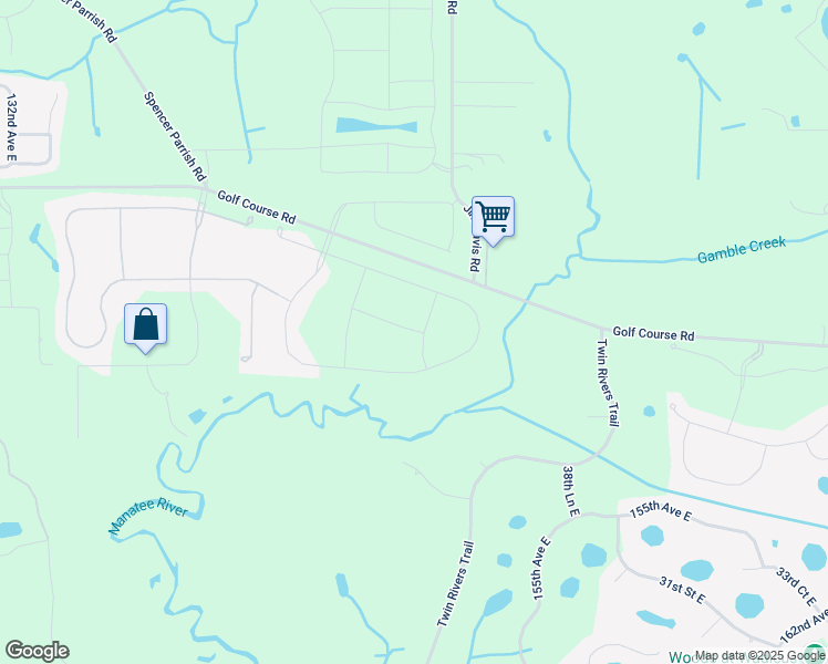 map of restaurants, bars, coffee shops, grocery stores, and more near 14855 Golf Course Road in Parrish