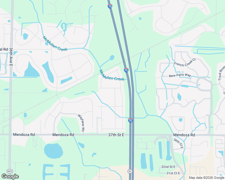 map of restaurants, bars, coffee shops, grocery stores, and more near 4239 Park Willow Ave in Palmetto