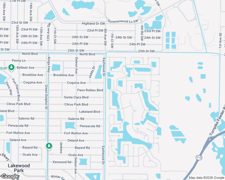map of restaurants, bars, coffee shops, grocery stores, and more near 6551-6599 Eastwood Dr in Fort Pierce
