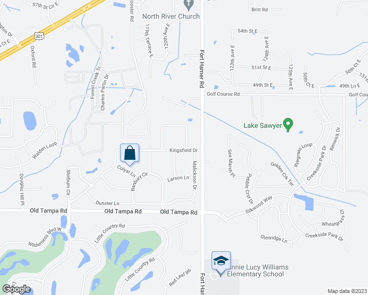 map of restaurants, bars, coffee shops, grocery stores, and more near 12168 Warwick Circle in Parrish