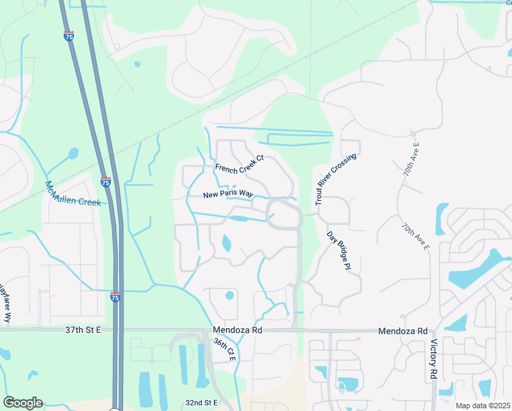 map of restaurants, bars, coffee shops, grocery stores, and more near 6130 New Paris Way in Ellenton