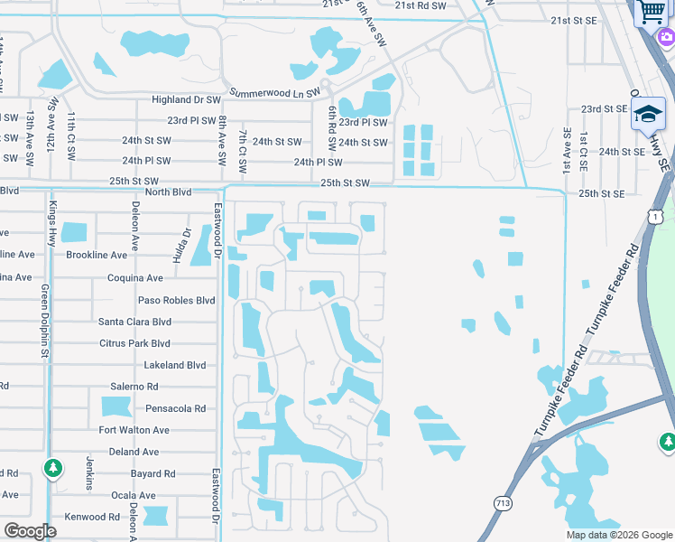 map of restaurants, bars, coffee shops, grocery stores, and more near 54 Ipanema Way in Fort Pierce