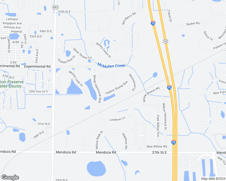 map of restaurants, bars, coffee shops, grocery stores, and more near 4408 Hollow Stump Run in Palmetto